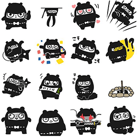 Sticker Pack Vol.1 Ninja Bear